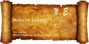 Nekola Enikő névjegykártya